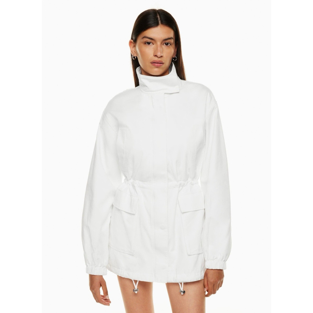 The Group Babaton Aritzia Granados Utility Jacket Chest Pockets White Sz. S